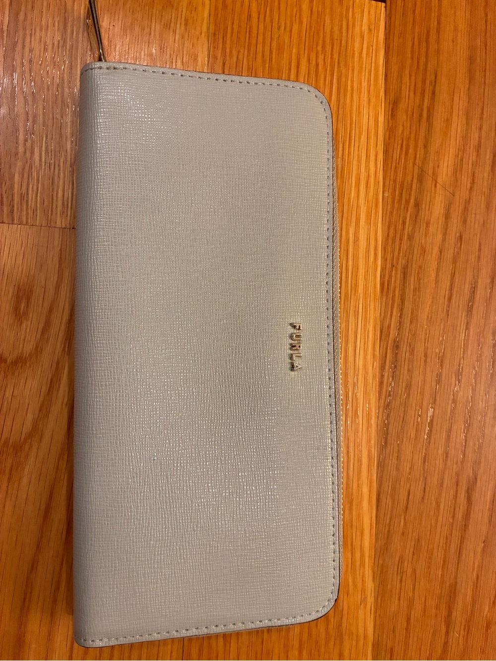 Furla Zip-Around Wallet in Light Gray